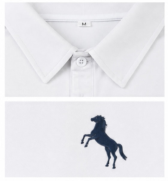 Polo homme Ralph Lauren style vintage blanc bleu marine jaune – Taille M