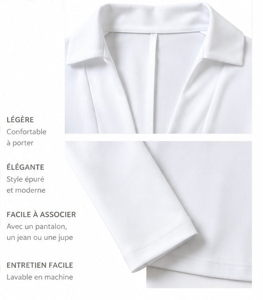 Veste chemisier blanche élégante – Taille M